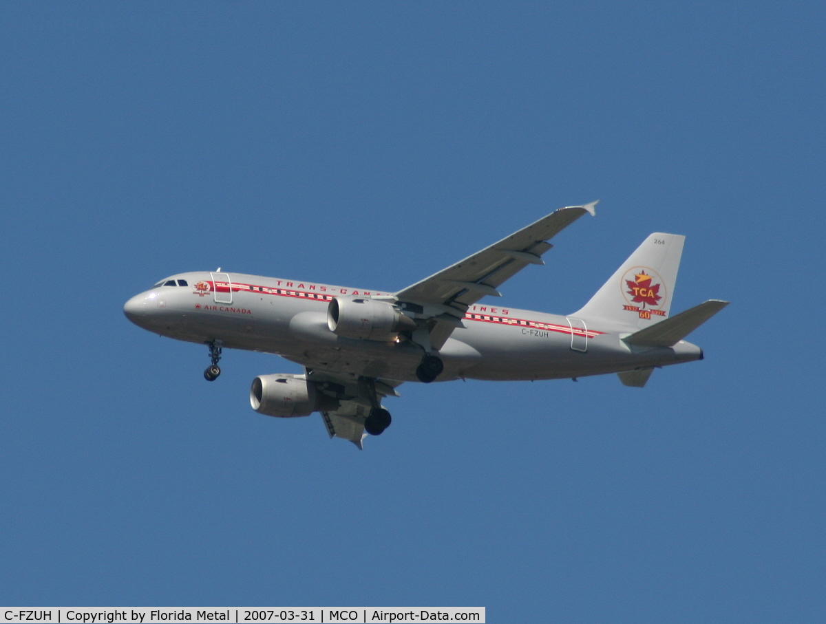 C-FZUH, 1997 Airbus A319-114 C/N 711, In TCA colors