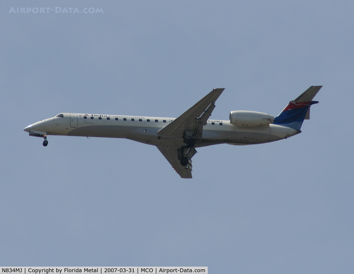 N834MJ, 2000 Embraer EMB-145LR C/N 145340, Delta Conn