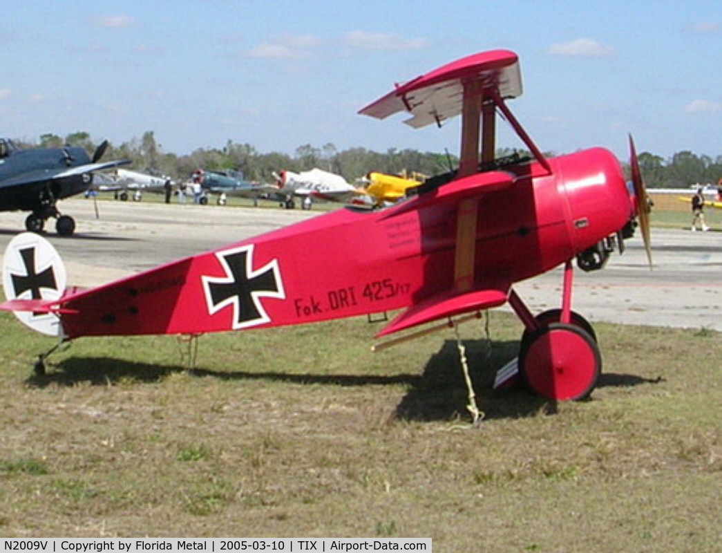 N2009V, 2003 Fokker Dr.1 Triplane Replica C/N 065, Fokker Triplane replica