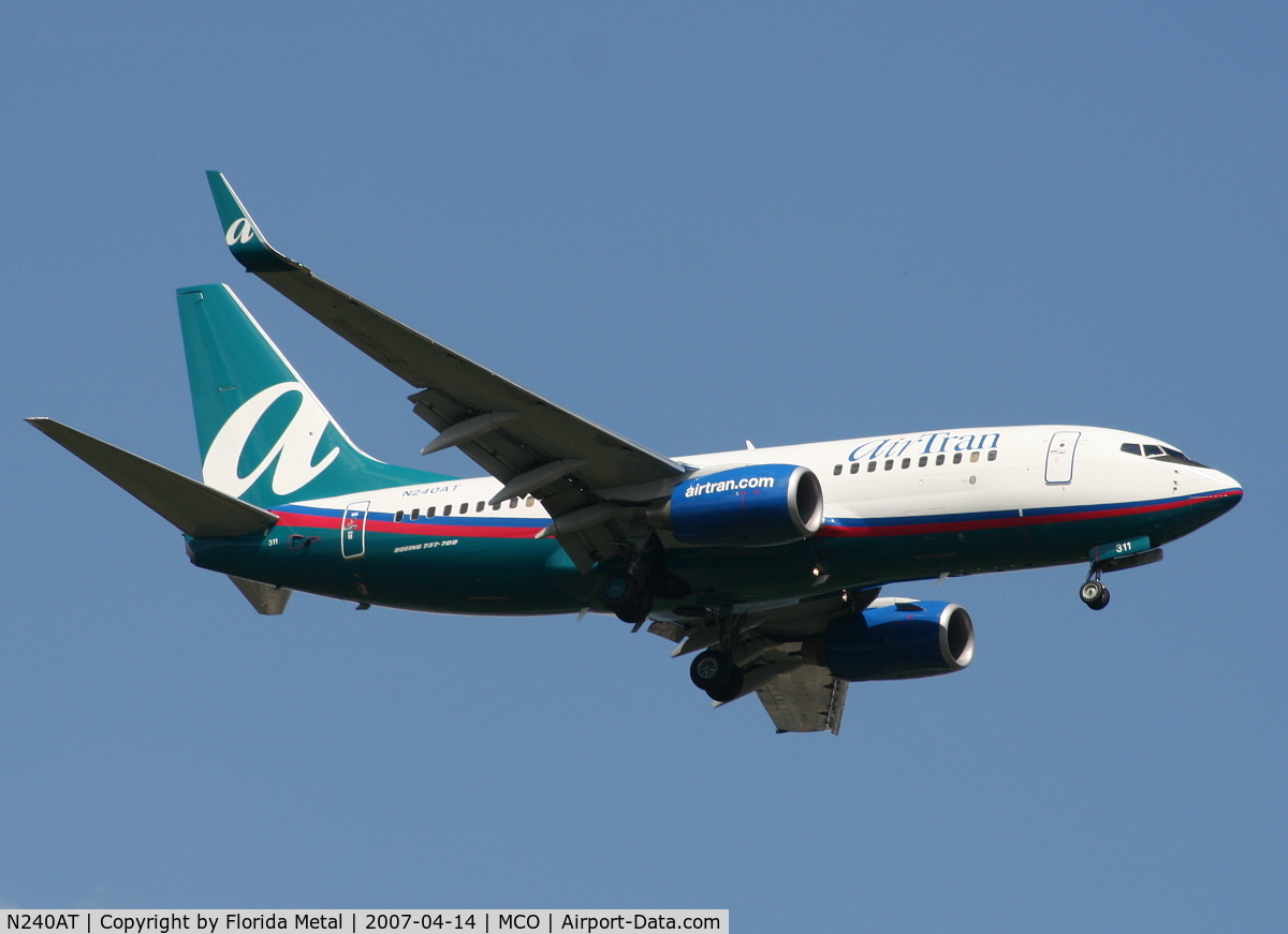 N240AT, 2005 Boeing 737-76N C/N 32657, Air Tran