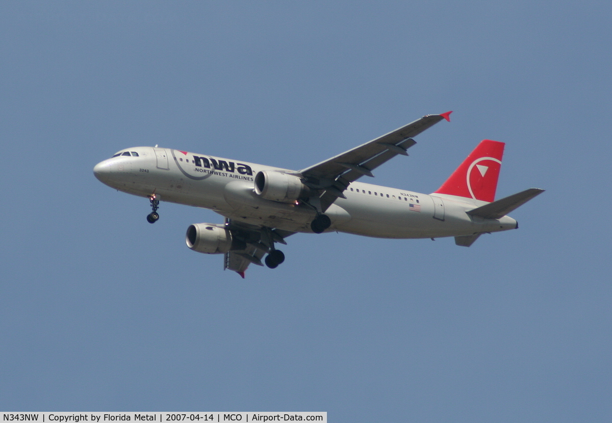 N343NW, 1993 Airbus A320-212 C/N 387, Northwest