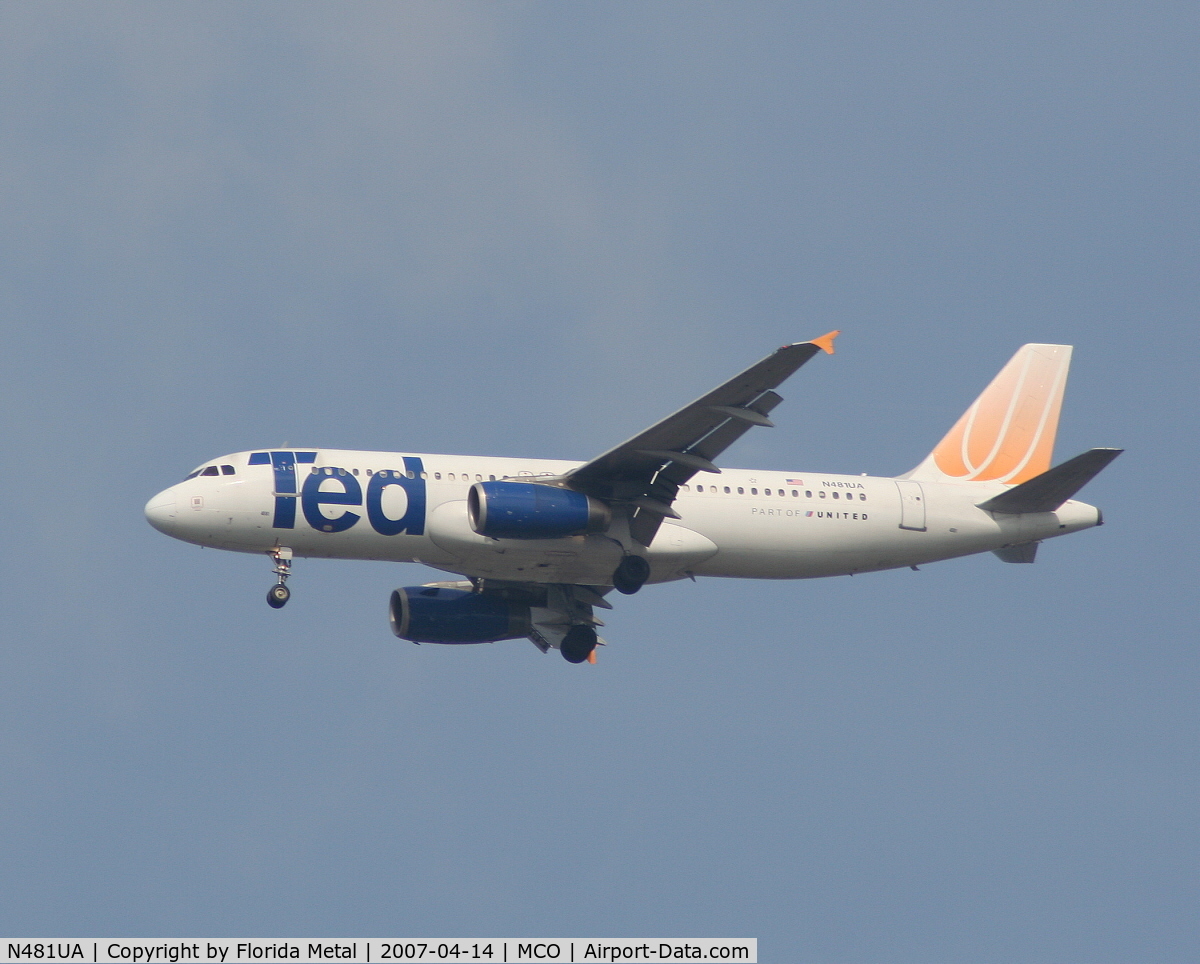 N481UA, 2001 Airbus A320-232 C/N 1559, Ted