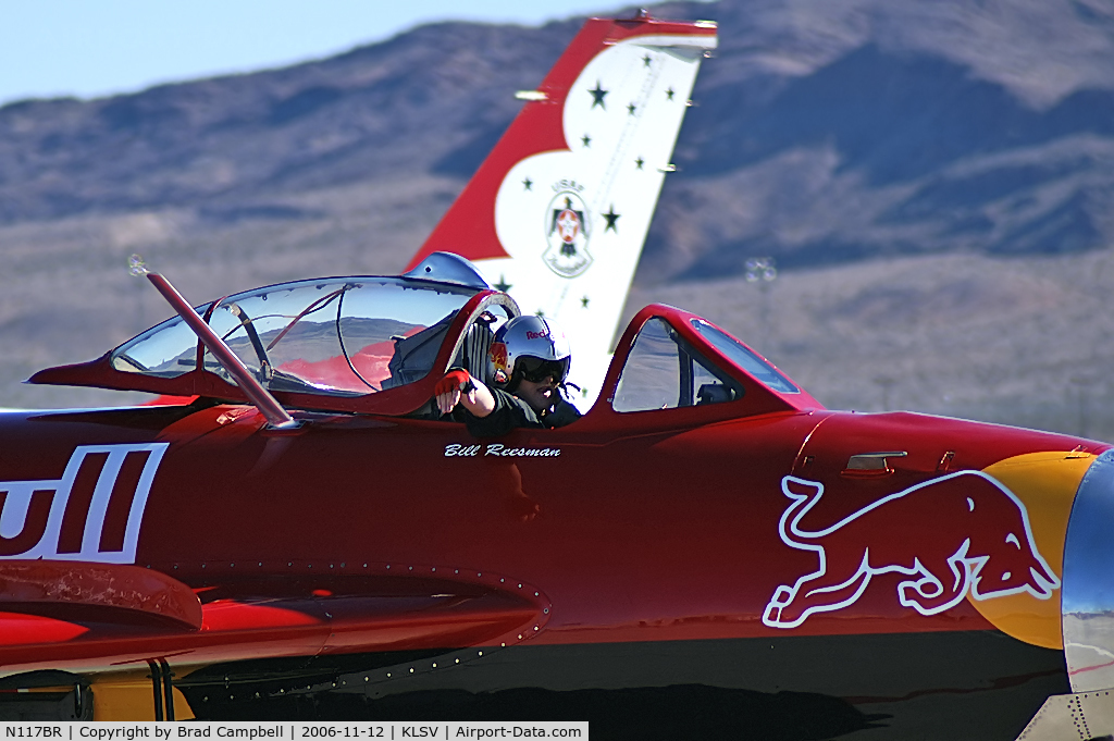 N117BR, 1959 PZL-Mielec Lim-5 (MiG-17F) C/N 1C1529, MiG Magic Inc. - Westlake Village, California / Built in 1959 in Poland. Mikoyan-Gurevich MiG-17 Fresco - LIM-5. 'Red Bull' - Aviation Nation 2006