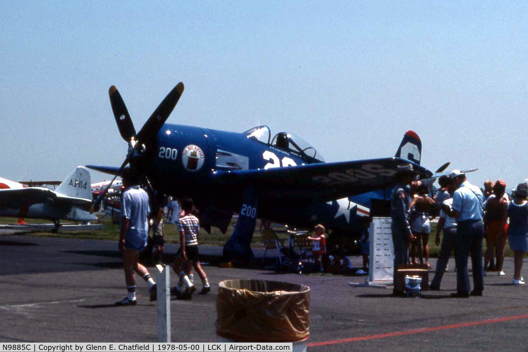 N9885C, 1949 Grumman F8F-2 (G58) Bearcat C/N D.1125, F8F-2 121751 at Rickenbacker AFB airshow