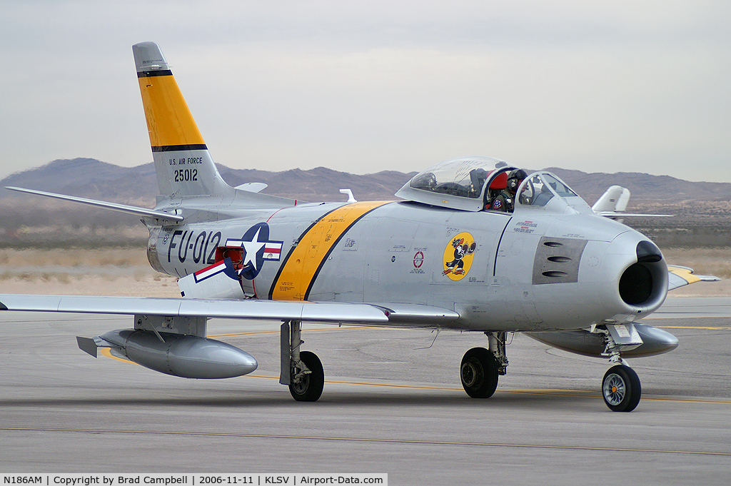 N186AM, 1952 North American F-86F Sabre C/N 191-708, Air Museum - Chino, California / 1952 North American/Sharpe F86F Sabre - Aviation Nation 2006