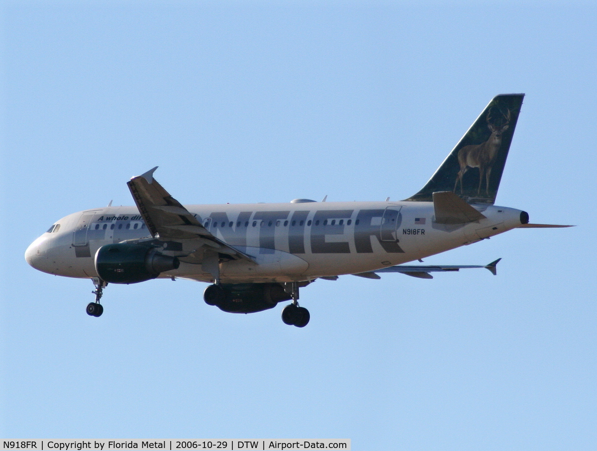 N918FR, 2003 Airbus A319-111 C/N 1943, Frontier