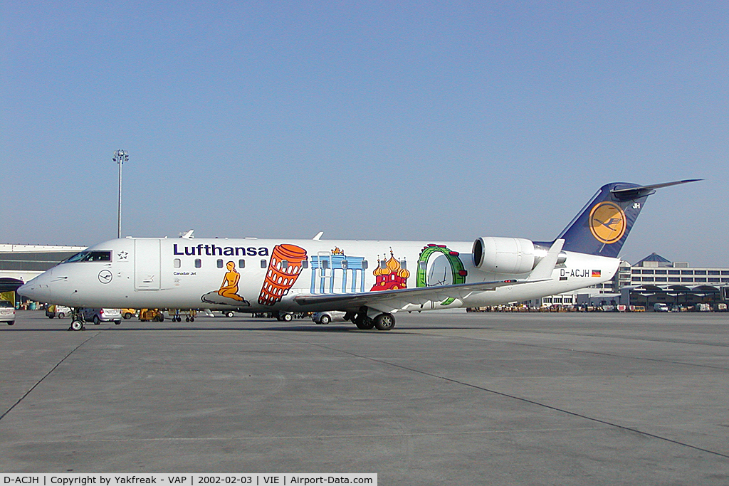 D-ACJH, 1998 Canadair CRJ-200LR (CL-600-2B19) C/N 7266, Lufthansa Cityline Regionaljet