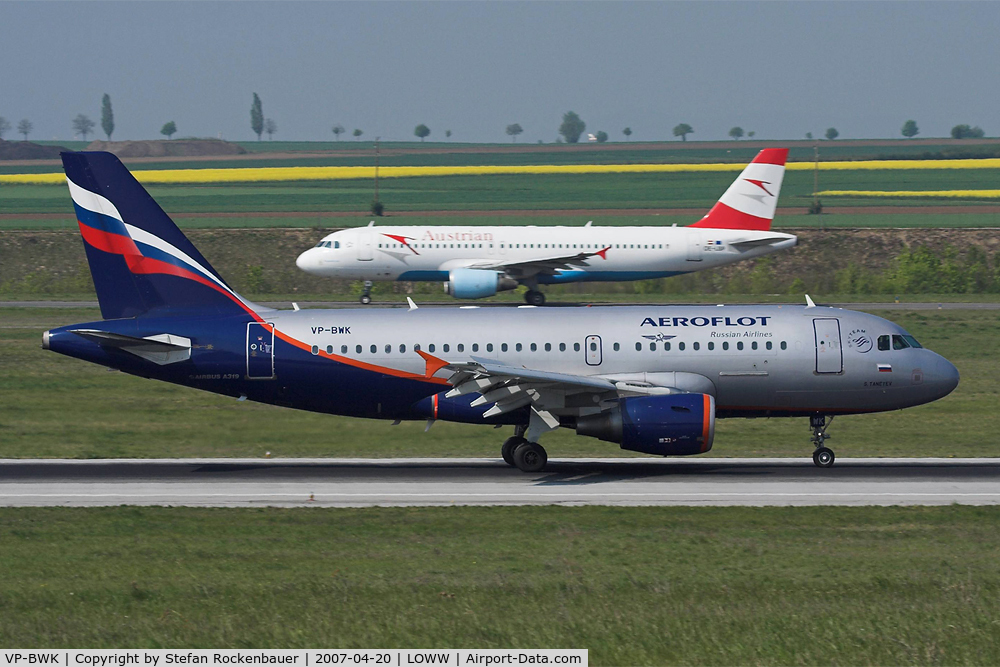 VP-BWK, 2004 Airbus A319-111 C/N 2222, Aeroflot A319.