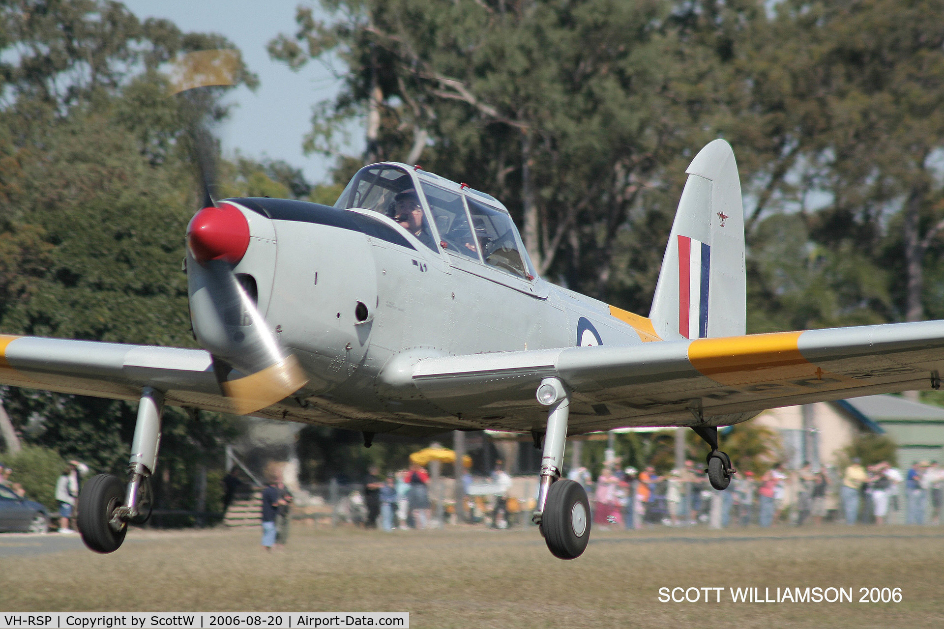 VH-RSP, 1951 De Havilland DHC-1 Chipmunk T.10 C/N C1/0446-DHB.f307, Image taken at Caboolture Airfield QLD Aus.