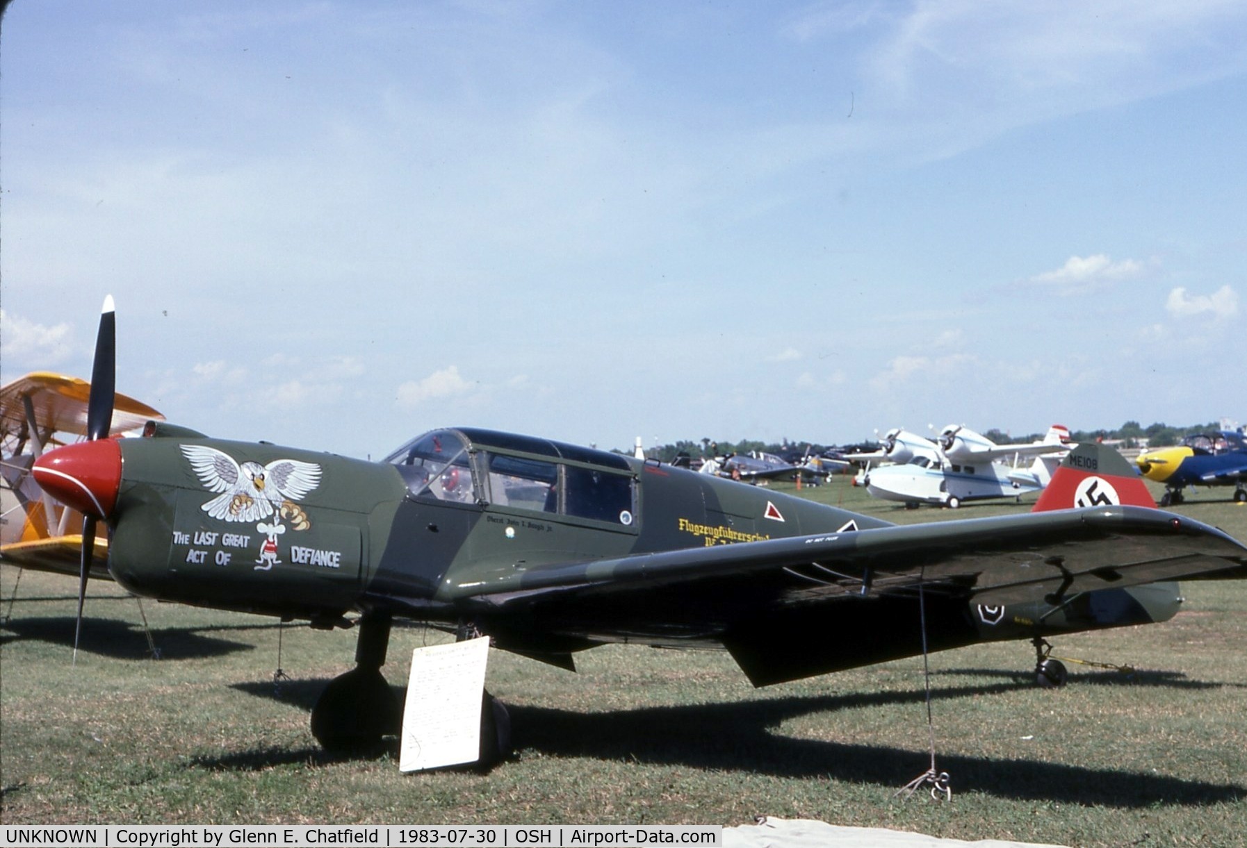 UNKNOWN, , Me. 108 at the EAA Fly In - does anyone know its registry?