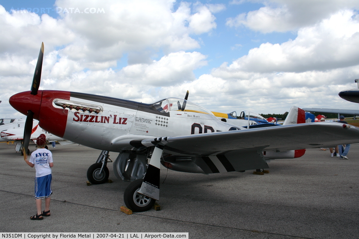 N351DM, 1944 North American P-51D Mustang C/N 122-40998 (44-74458), P-51 Sizzlin Liz