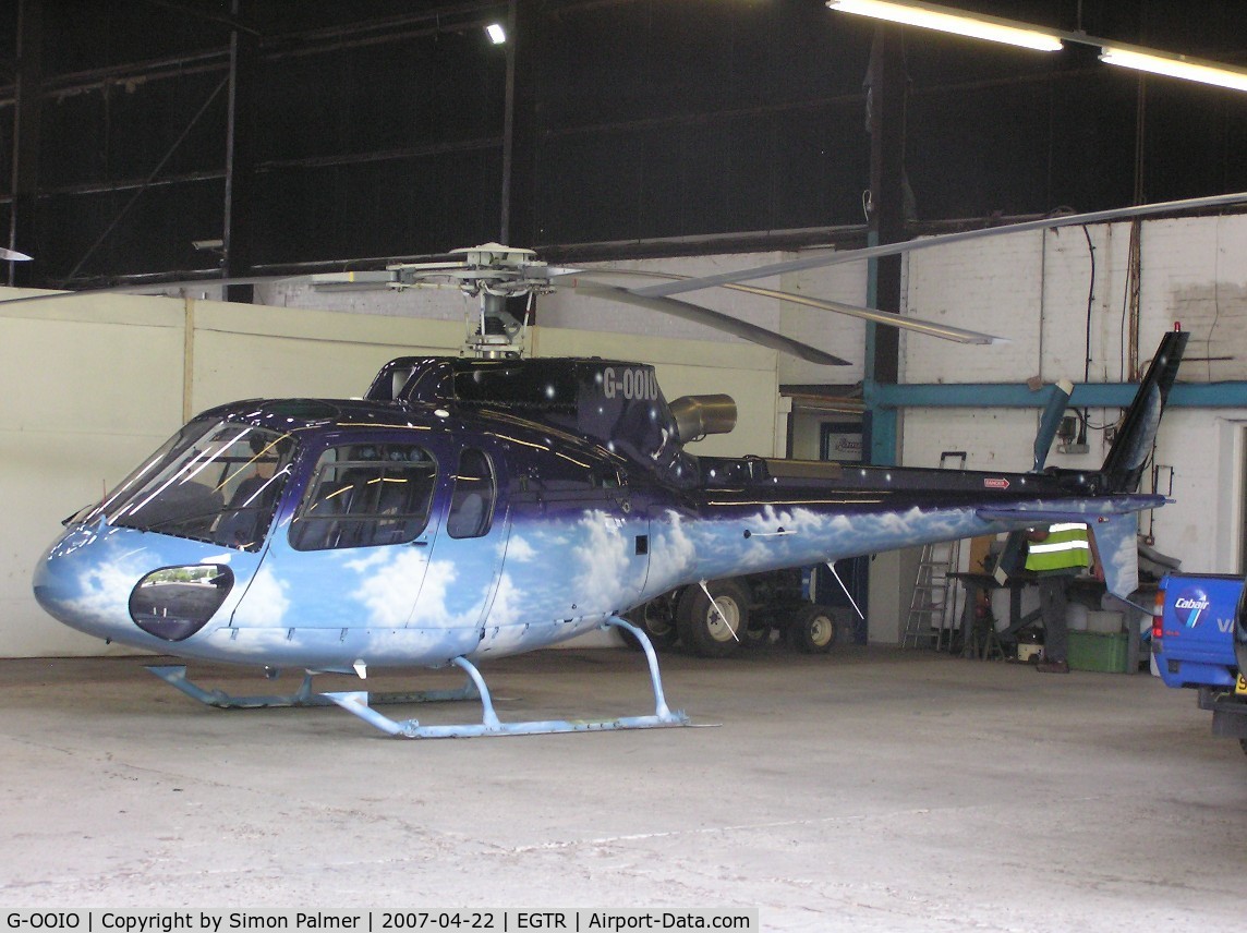 G-OOIO, 2001 Eurocopter AS-350B-3 Ecureuil Ecureuil C/N 3463, AS355 in the hangar