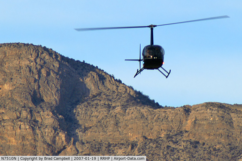 N7510N, 2006 Robinson R44 Raven II C/N 11170, Shining Star Helicopters - Las Vegas, Nevada / 2006 Robinson Helicopter Company R44 II - Red Rock Canyon in the background.