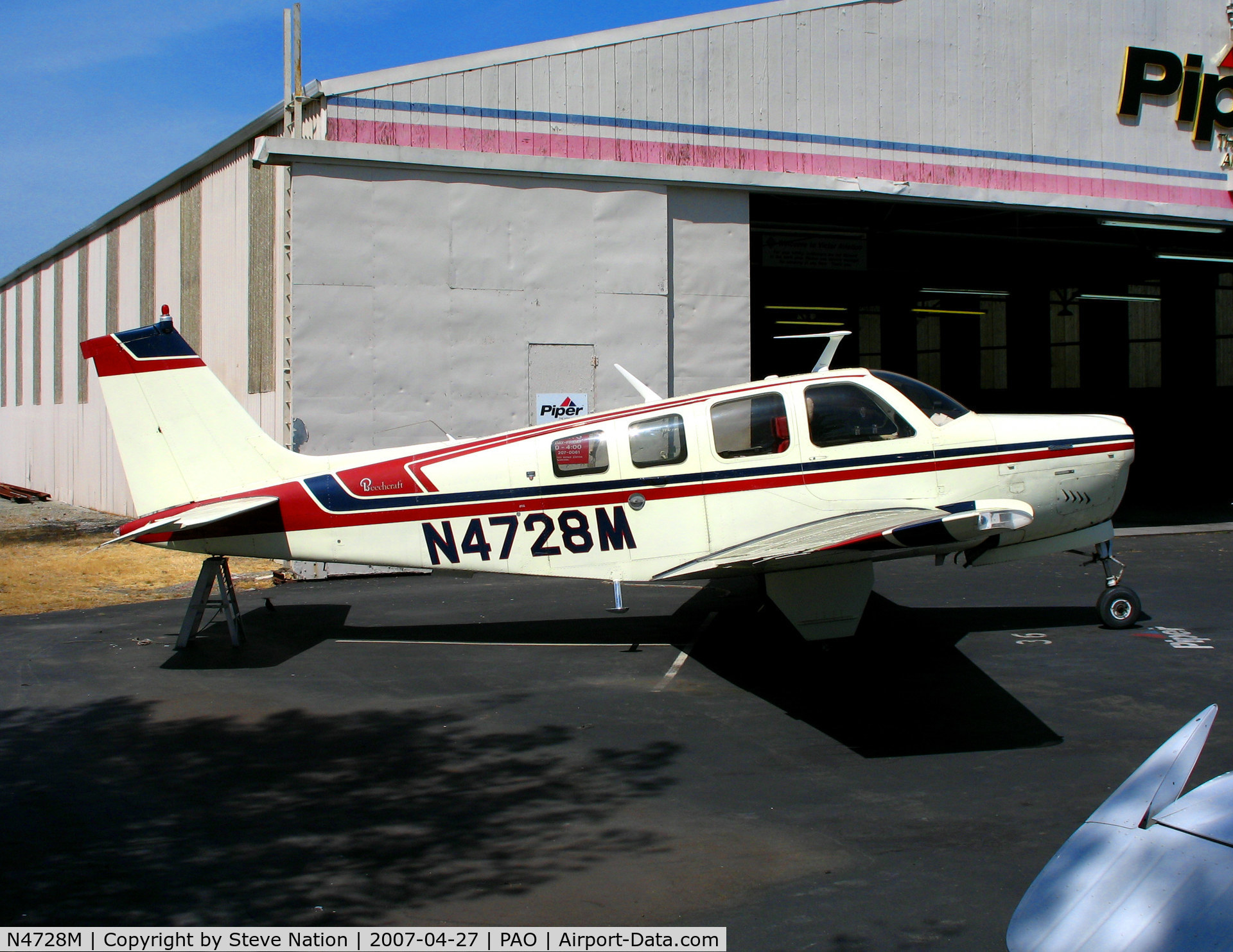 N4728M, 1978 Beech A36 Bonanza 36 C/N E-1256, Kahuna Aircraft Leasing 1978 Beech A36 Bonanza sans prop@ Palo Alto, CA