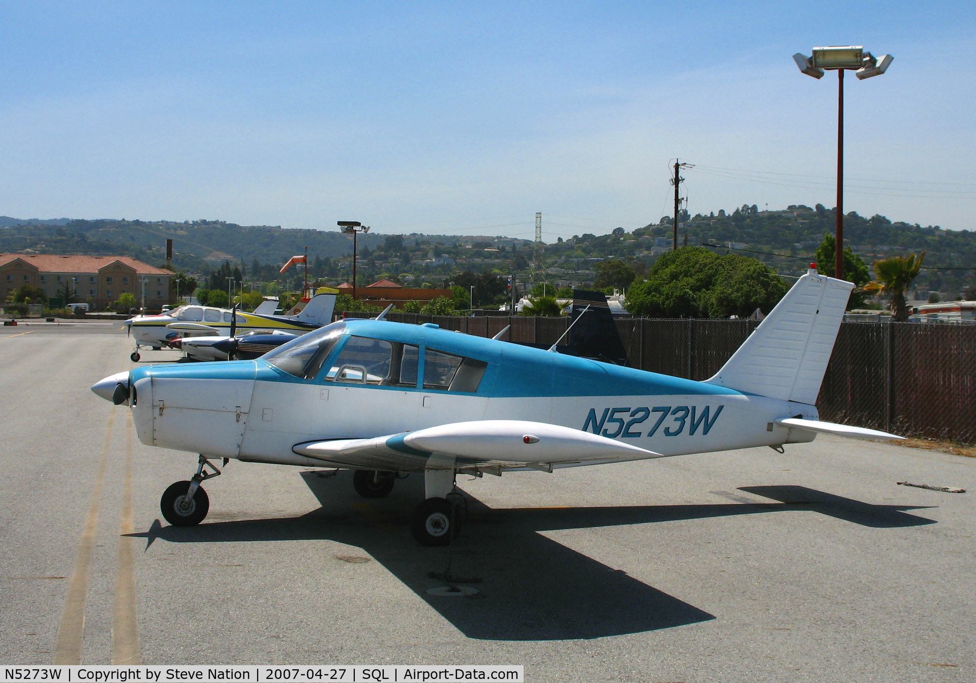 N5273W, 1962 Piper PA-28 C/N 28-319, 1962 Piper PA-28 from Santa Rosa visiting @ San Carlos, CA