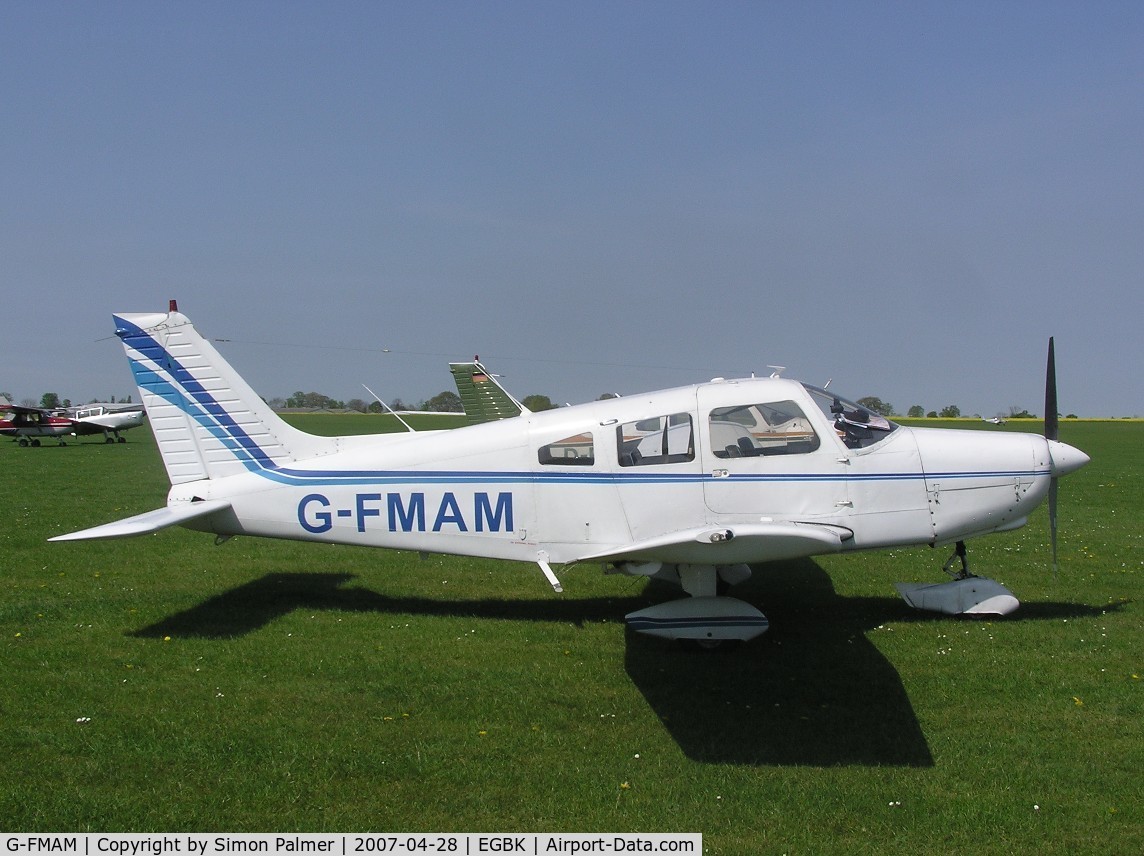 G-FMAM, 1973 Piper PA-28-151 Cherokee Warrior C/N 28-7415056, PA28-151 visiting Sywell