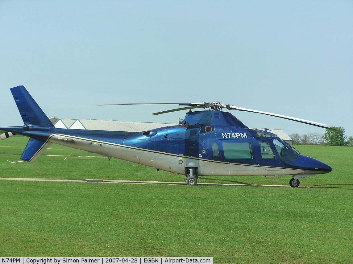 N74PM, 1992 Agusta A-109C C/N 7636, Agusta A109 visiting Sywell