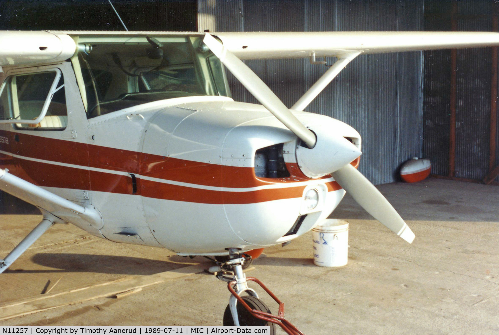 N11257, 1973 Cessna 150L C/N 15075279, 1973 Cessna 150L, c/n 15075279, In its hangar when it was owned by Yankee Flying Club