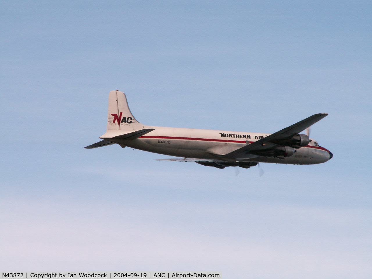 N43872, 1953 Douglas VC-118A Liftmaster (DC-6A) C/N 44665, Douglas DC-6/C-118A/Northern Air Cargo/Anchorage