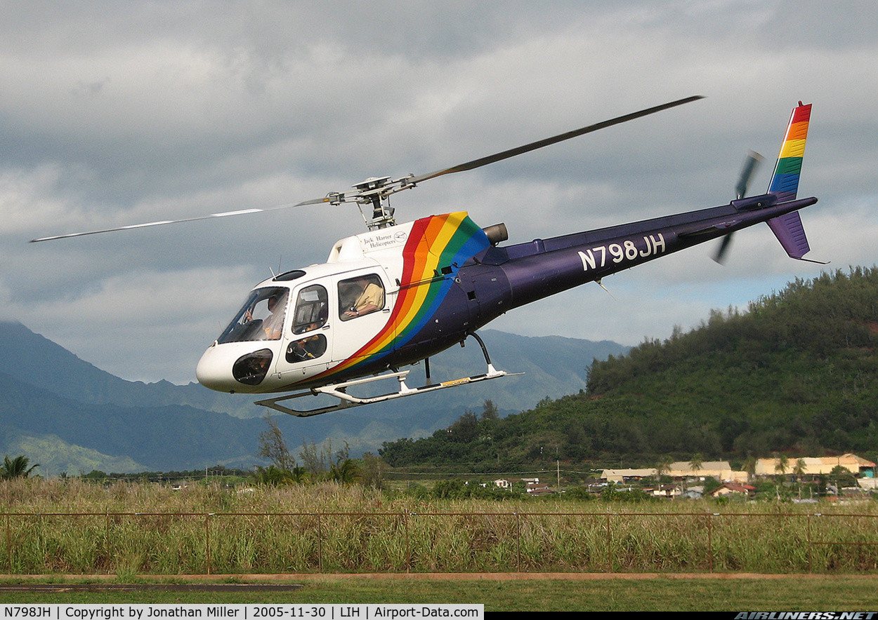 N798JH, 1982 Aerospatiale AS-350BA Ecureuil C/N 1548, Departing for a tour of Kauai and many waterfalls!