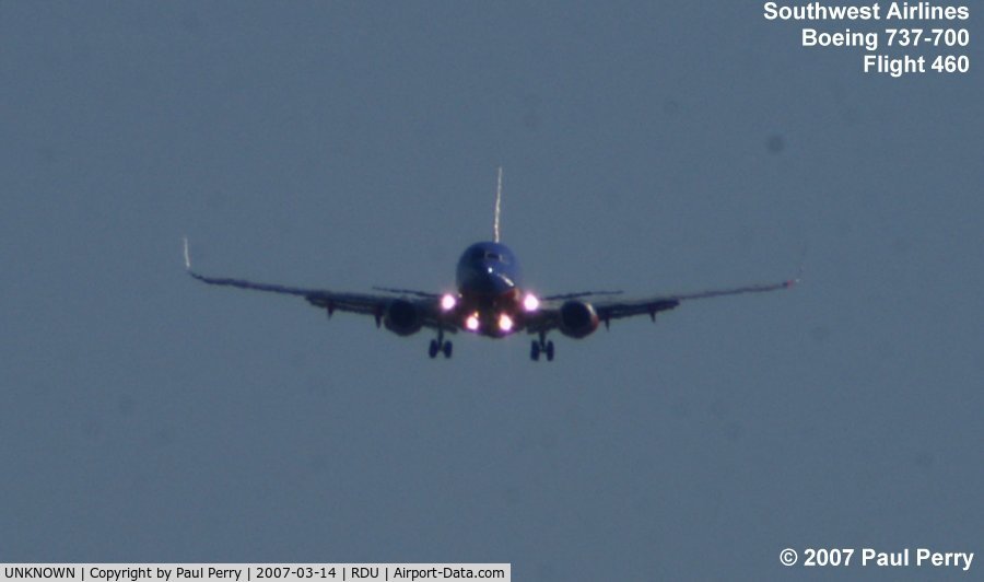 UNKNOWN, Boeing 737 C/N Unknown, Southwest flight turning on final