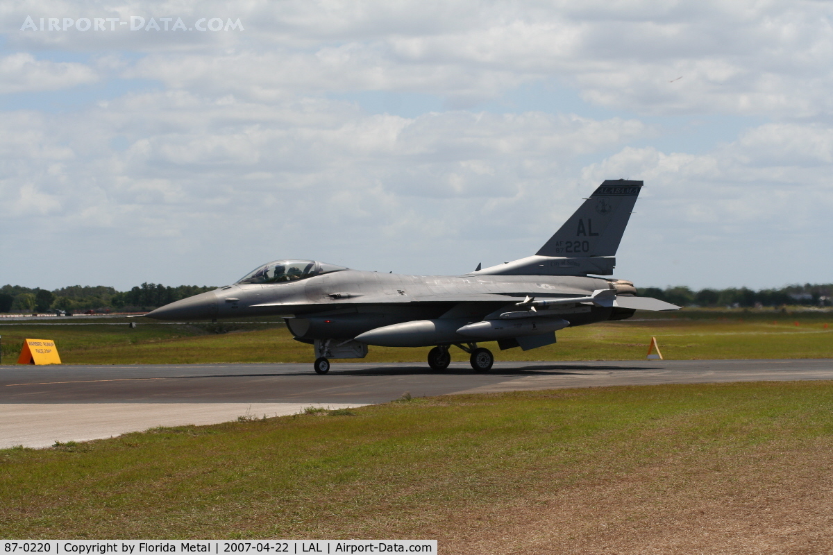87-0220, 1987 General Dynamics F-16C Fighting Falcon C/N 5C-481, F-16