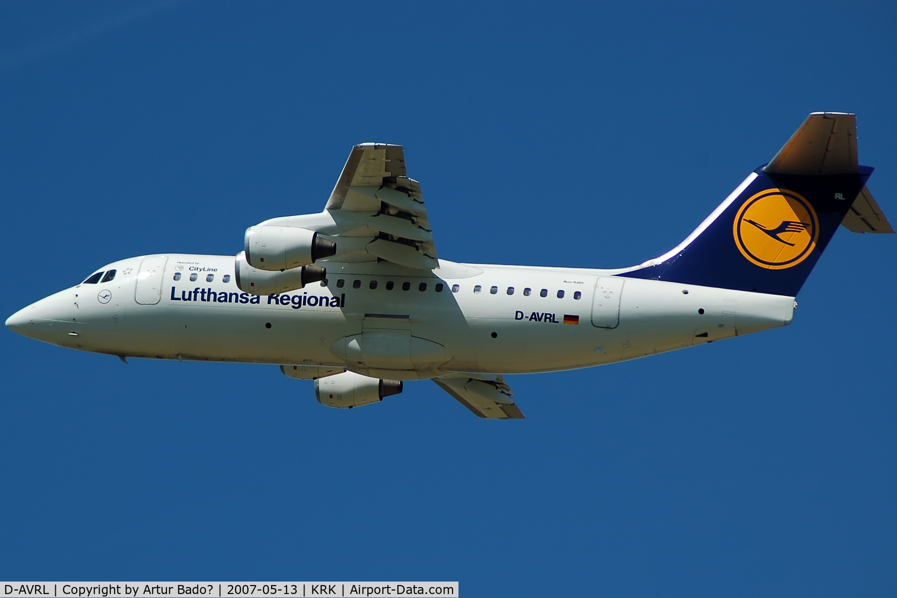 D-AVRL, 1996 British Aerospace Avro 146-RJ85 C/N E.2285, Lufthansa