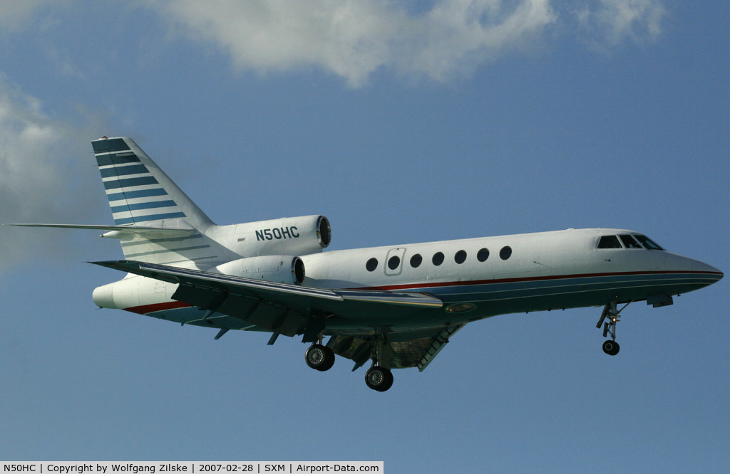 N50HC, Dassault Mystere Falcon 50 C/N 208, visitor