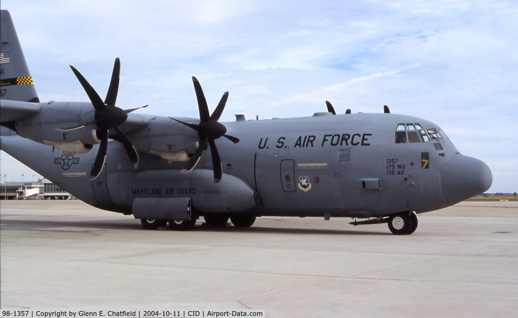 98-1357, 1998 Lockheed Martin C-130J Hercules C/N 382-5493, C-130J on the Landmark FBO Ramp