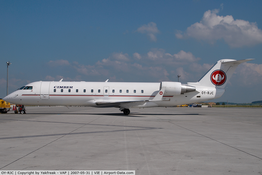 OY-RJC, 1993 Canadair CRJ-100LR (CL-600-2B19) C/N 7015, Cimber Air Regionaljet