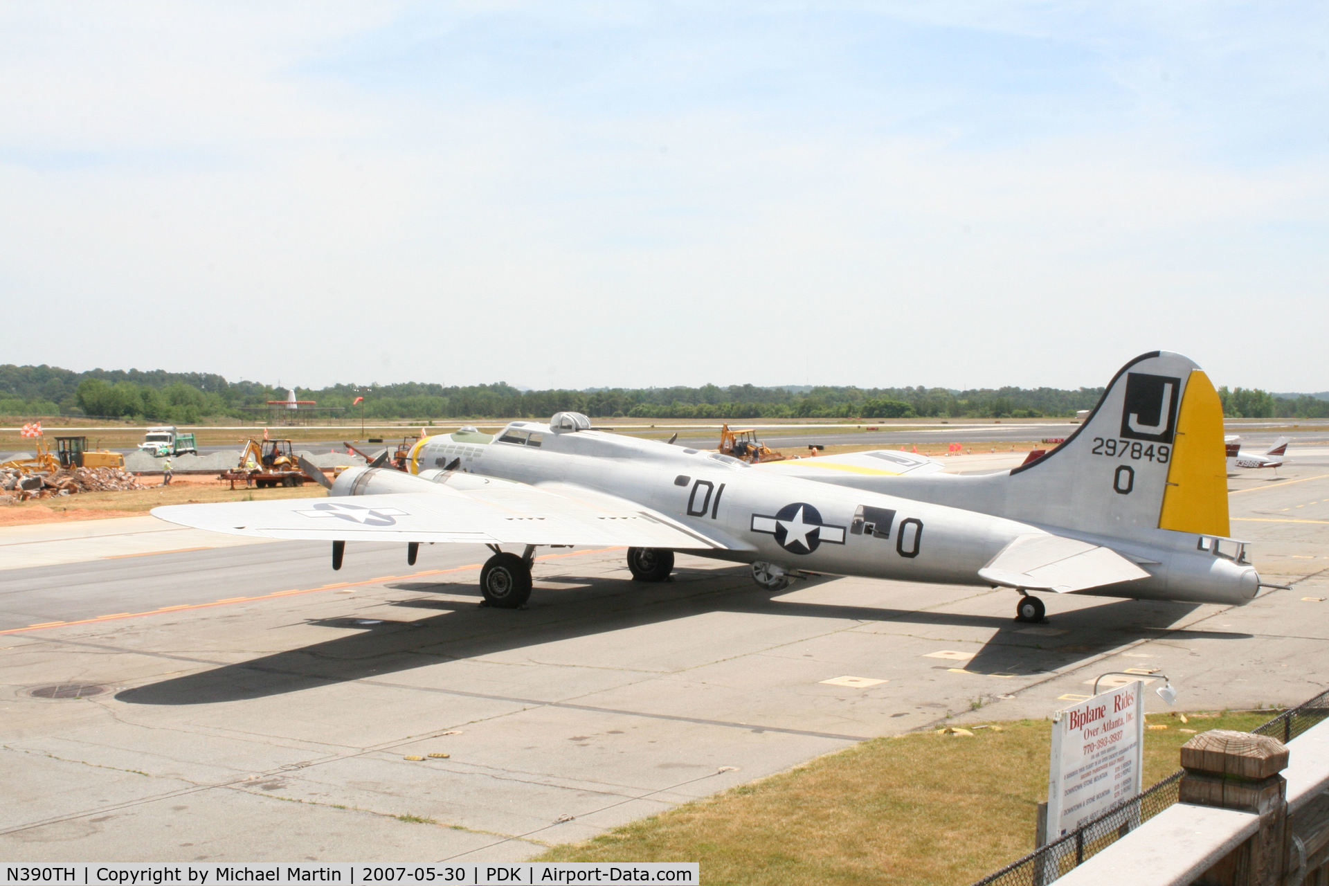 N390TH, 1944 Boeing B-17G Flying Fortress C/N Not found 44-85734, Tied down @ Epps Air Service