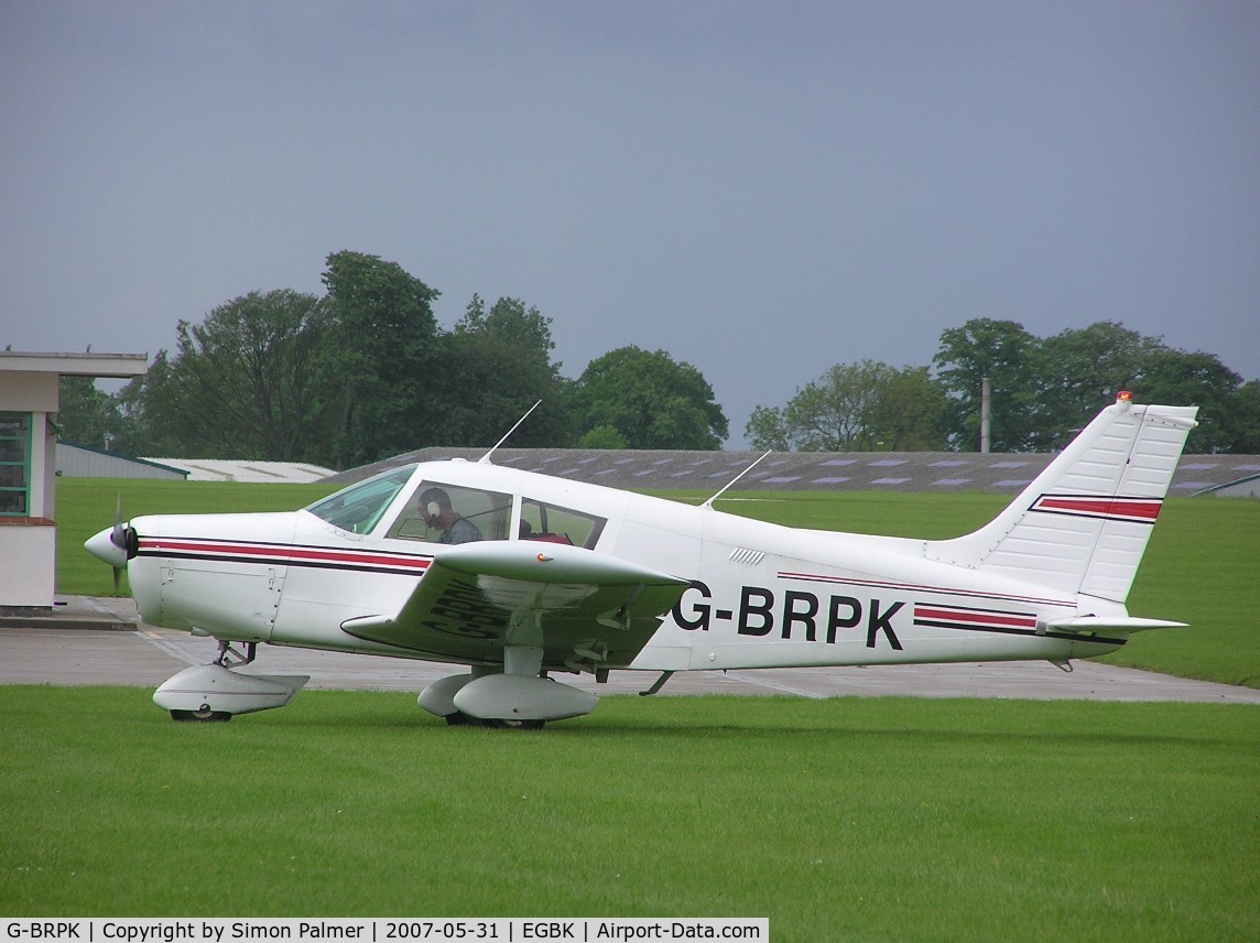 G-BRPK, 1972 Piper PA-28-140 Cherokee C/N 28-7325070, PA28-140 visiting Sywell