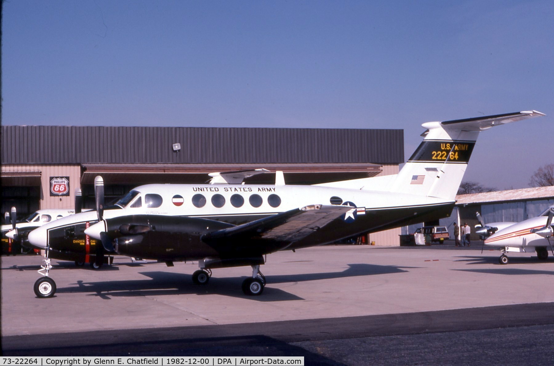 73-22264, 1976 Beechcraft C-12A (King Air 200) C/N BC-12, C-12A on Chicago Beechcraft ramp
