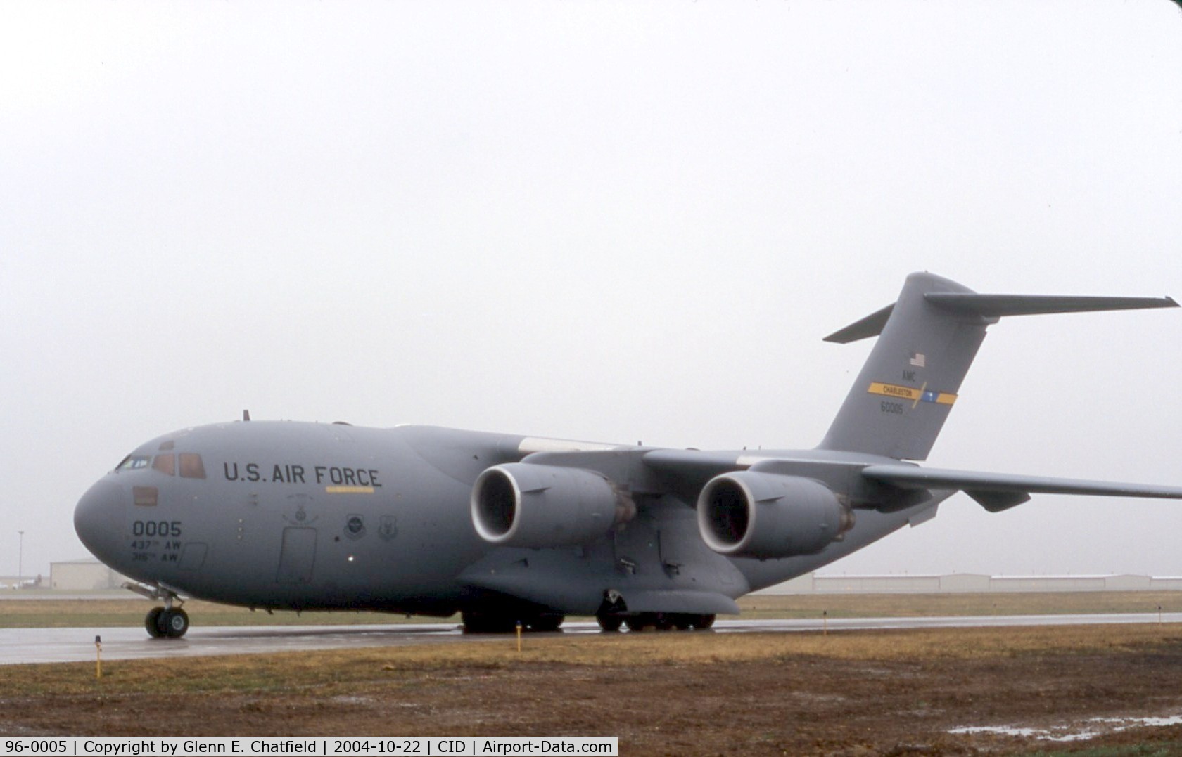 96-0005, 1996 McDonnell Douglas C-17A Globemaster III C/N P-37, C-17A parked on runway 13