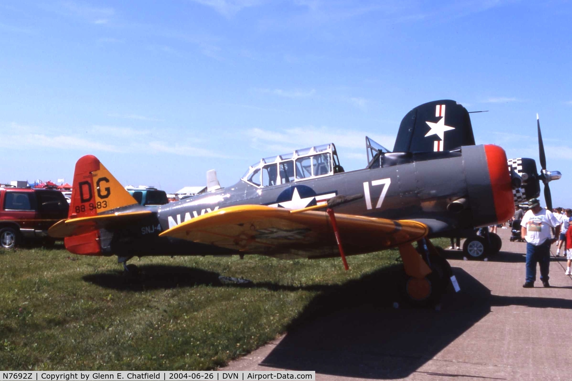 N7692Z, 1942 North American SNJ-4 Texan C/N 88-9831, At the Quad Cities Air Show