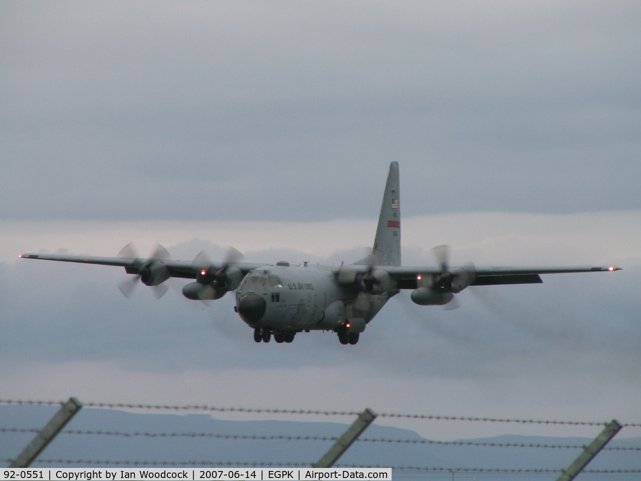92-0551, Lockheed C-130H Hercules C/N 382-5346, C-130H/463 AG/Prestwick