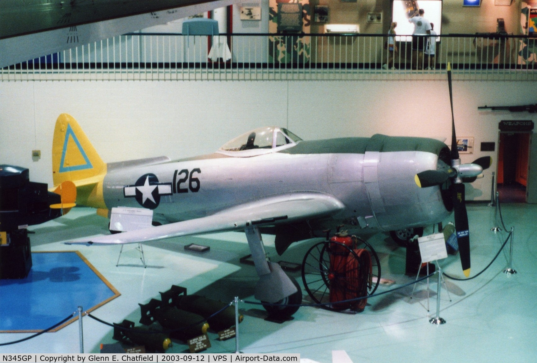 N345GP, Republic P-47N Thunderbolt C/N 539C/1537, P-47N at the U.S. Air Force Armament Museum