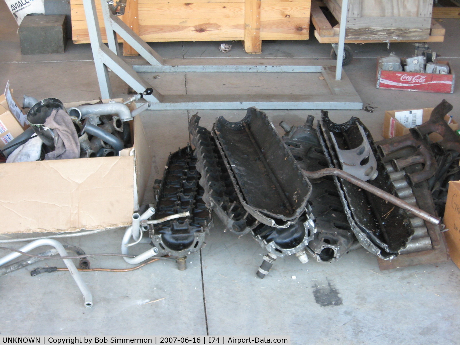 UNKNOWN, , Disassembled Ranger engines.  Part of Fairchild Model 24 project at Urbana, OH