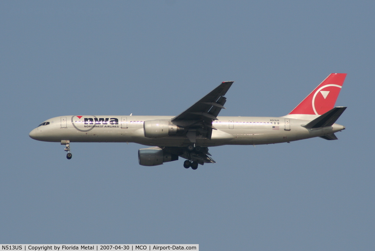 N513US, 1985 Boeing 757-251 C/N 23201, Northwest