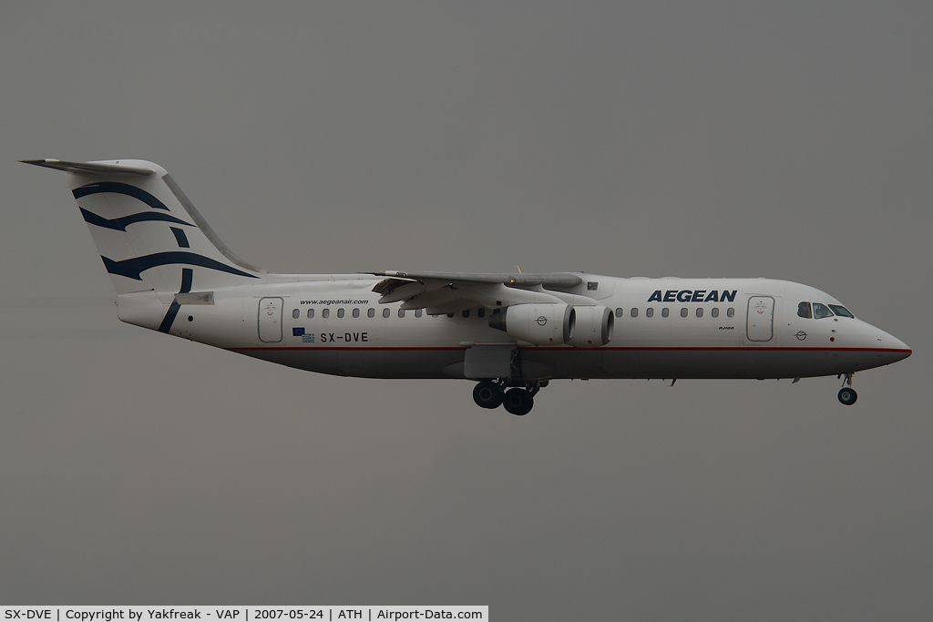 SX-DVE, 2000 British Aerospace Avro 146-RJ100 C/N E3374, Aegean Bae 146