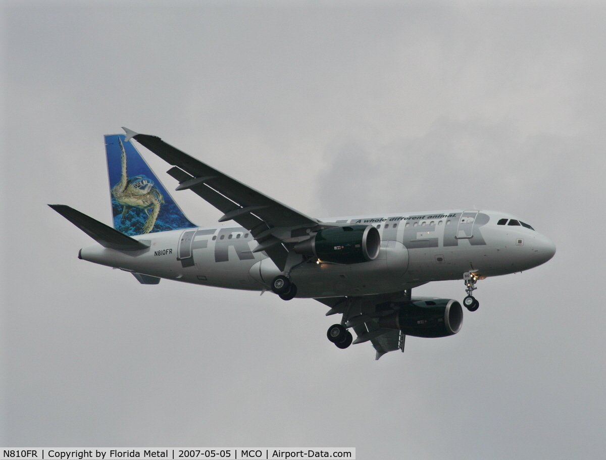 N810FR, 2007 Airbus A318-111 C/N 3110, Frontier