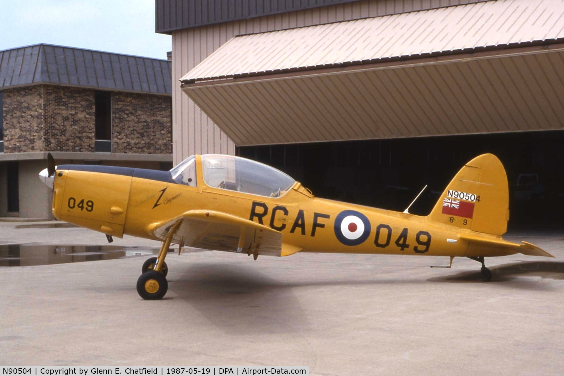 N90504, 1956 De Havilland Canada DHC-1B-2-S5 Chipmunk Mk2 C/N 187-225, This Chipmunk is number 18049.  I got a flight in it.