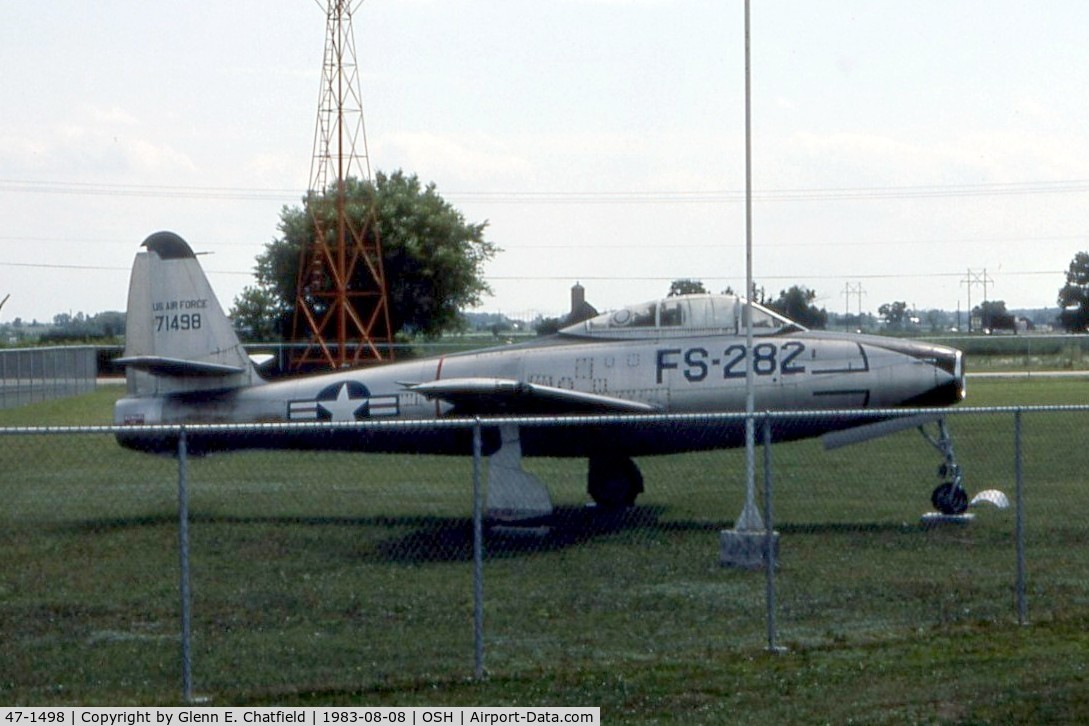 47-1498, 1947 Republic F-84C Thunderjet C/N Not found 47-1498, F-84C at the EAA Museum.  May no longer be there