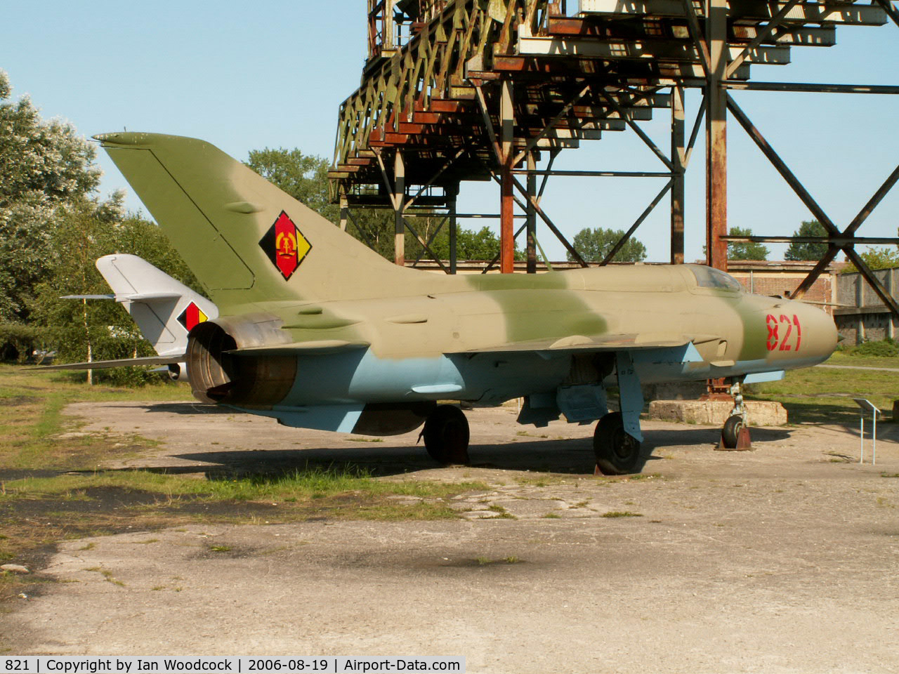 821, Mikoyan-Gurevich MiG-21PF C/N 0604, Mikoyan-Gurevich MiG-21PFM/Preserved at Peenemunde