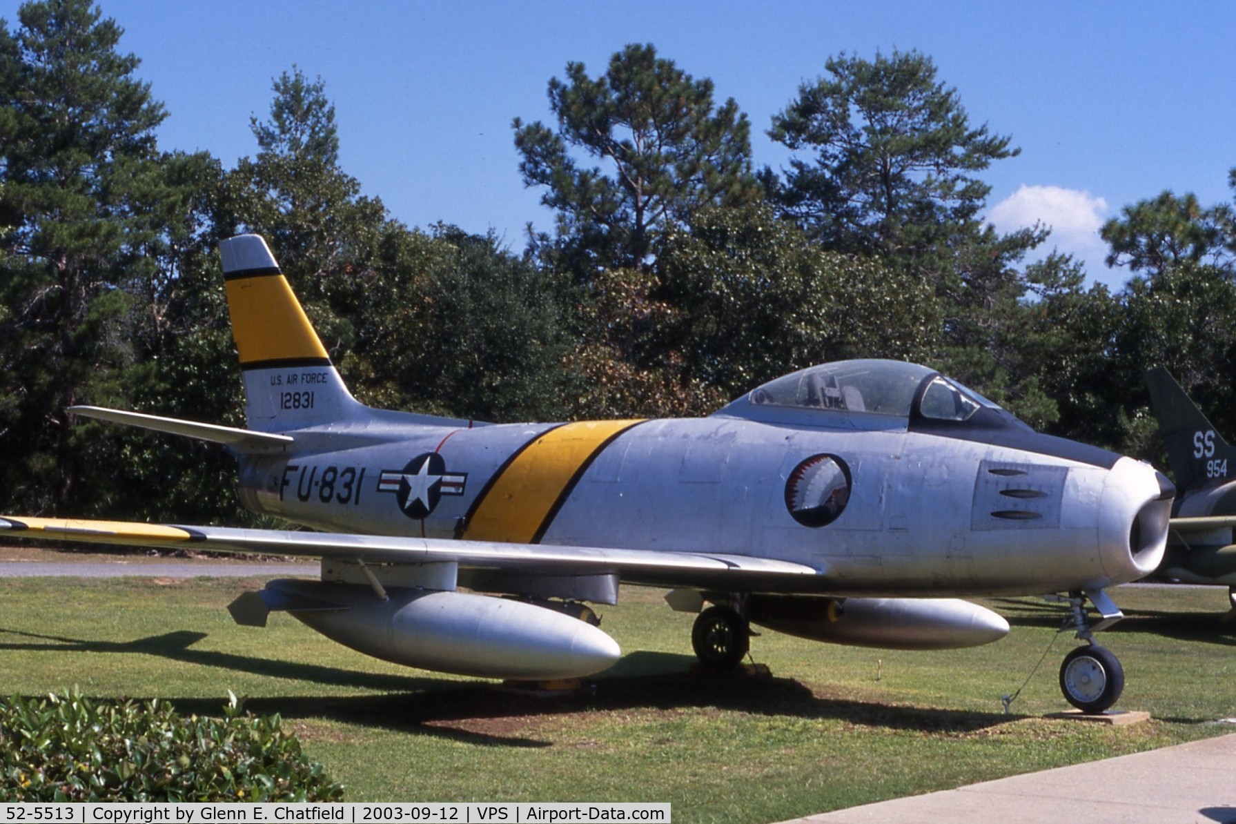 52-5513, 1952 North American F-86F-25-NA Sabre C/N 193-242, F-86F at the USAF Armament Museum