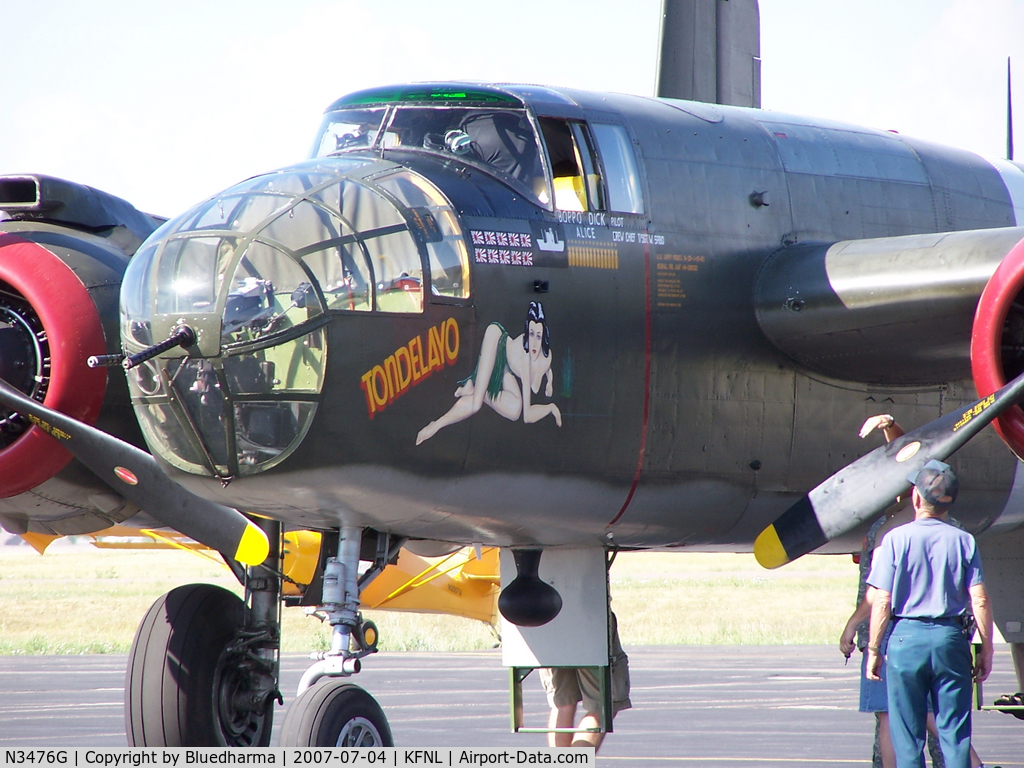 N3476G, 1944 North American B-25J Mitchell C/N 108-33257, Parked