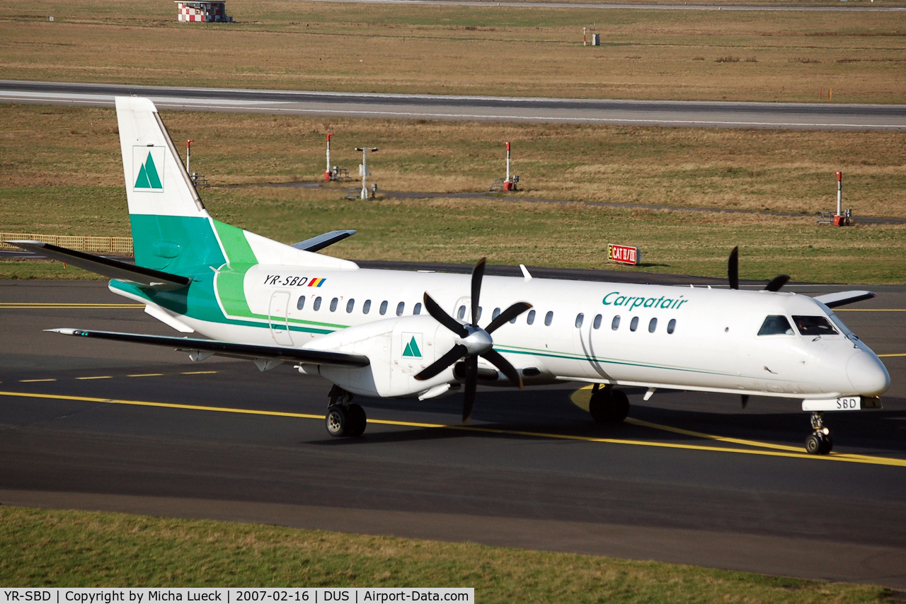 YR-SBD, 1993 Saab 2000 C/N 2000-004, Taxiing to the runway