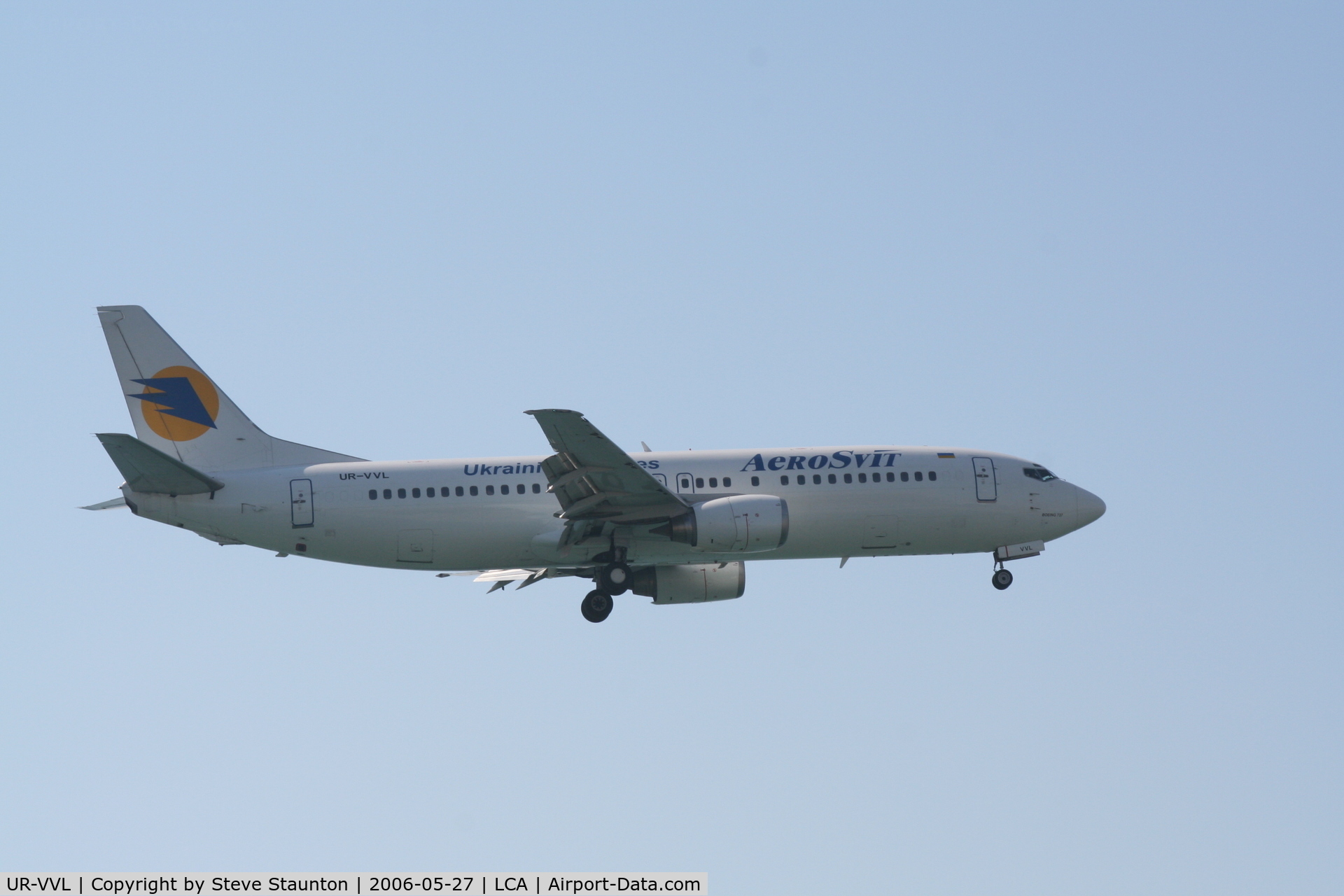 UR-VVL, Boeing 737-448 C/N 25052/2036, Taken on a beach in Larnaca