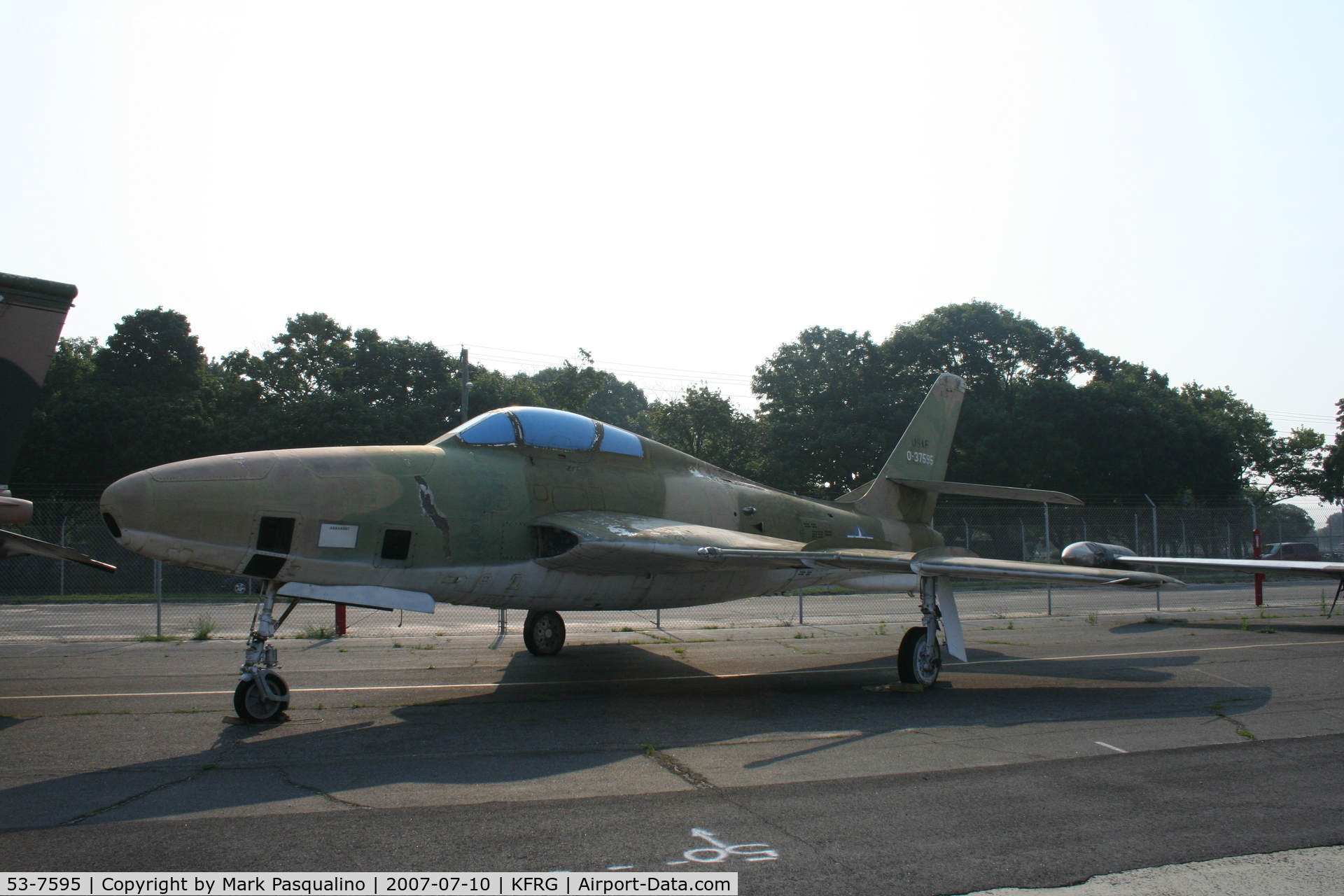 53-7595, 1953 Republic RF-84F Thunderflash C/N Not found 53-7595, RF-84F