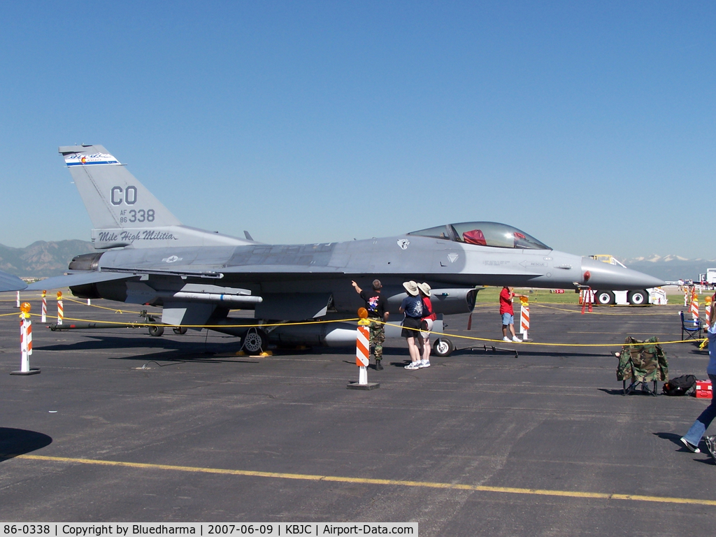 86-0338, 1986 General Dynamics F-16C Fighting Falcon C/N 5C-444, F-16 Side Profile